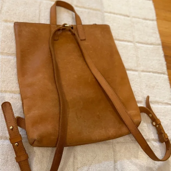Parker Clay Tan Mirimar Leather Backpack!! - Picture 2 of 7